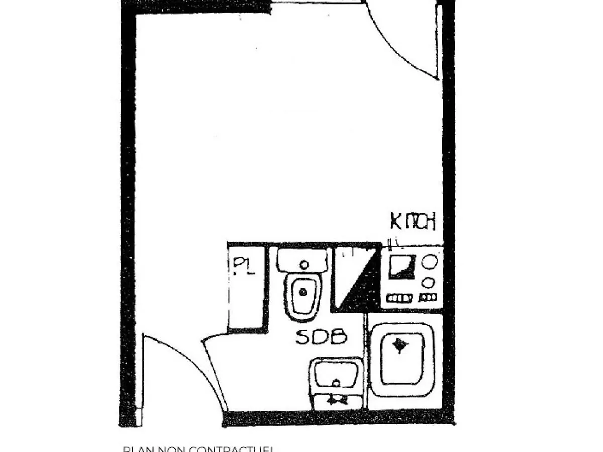 サン・マルタン・ド・ベルヴィルStudio Economique 13M² Pour 2 Personnes Au Pied Des Pistes, Croisette, Les Menuires - Fr-1-452-285アパートメント 0*, サン・マルタン・ド・ベルヴィル フランス